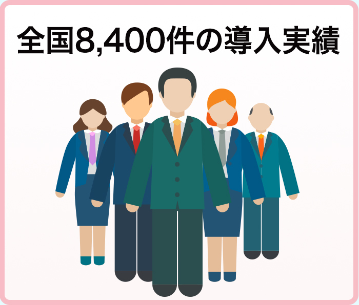 全国8,400件の導入実績